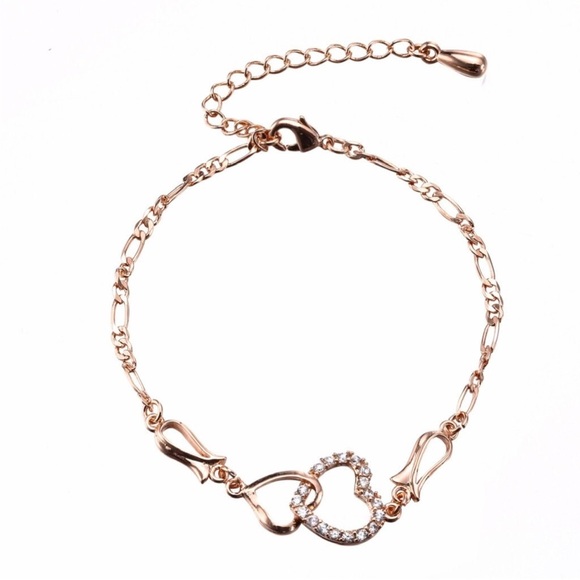 Copper Bracelet Heart Crystal Zircon Bracelet For Woman - Picture 5 of 6